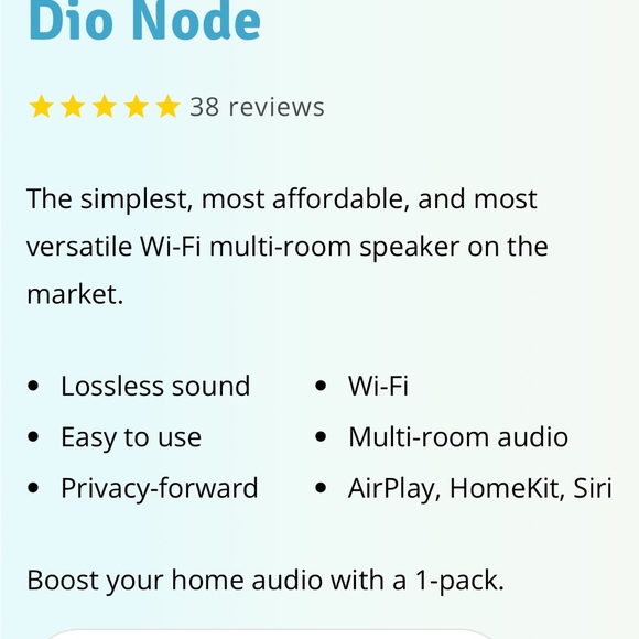 New in Box Dio Node Bluetooth Speaker - Picture 2 of 3